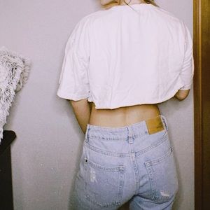 Cropped thrifted Tee